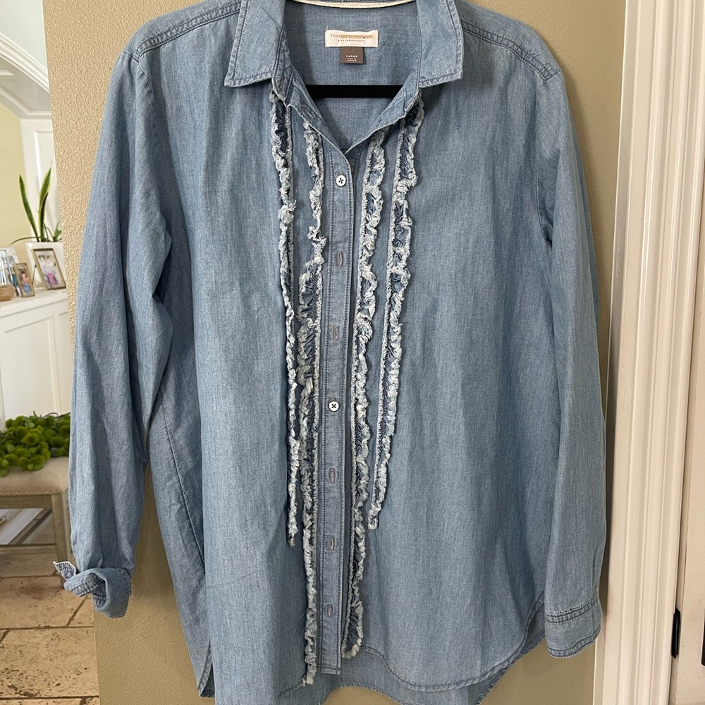 Denim Blue Button-Up Shirt